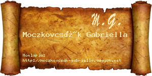 Moczkovcsák Gabriella névjegykártya